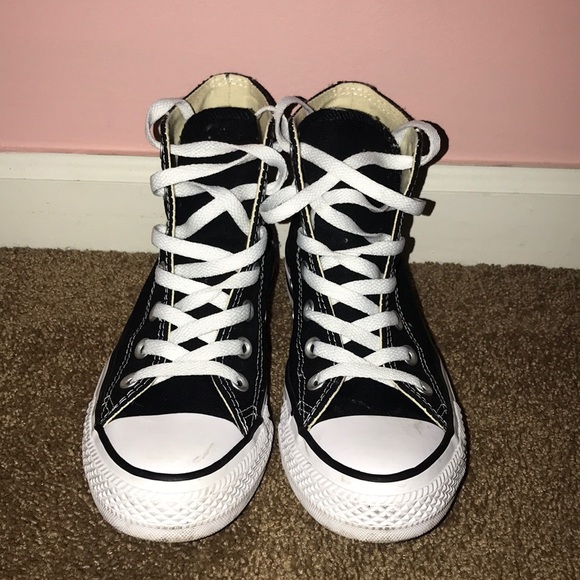 Converse Shoes - High Top Black Converse WORN ONCE